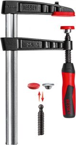 Струбцина из ковкого чугуна BESSEY TG, с двухкомпонентной ручкой Best-Comfort, 250х80 мм. BE-TG25B8-2K