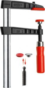 Струбцина из ковкого чугуна BESSEY TG, с деревянной ручкой, 300х120 мм. BE-TG30S12