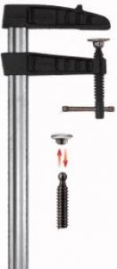 Струбцина BESSEY TGK, из ковкого чугуна, с Т-образной ручкой, 400х120 мм. BE-TGK40K