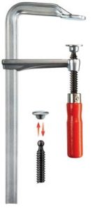 Цельнометаллическая струбцина BESSEY GZ с деревянной ручкой, 400х120 мм. BE-GZ40