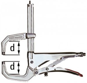 C-образная струбцина BESSEY GRZC, с захватом, 110х80 мм. BE-GRZC